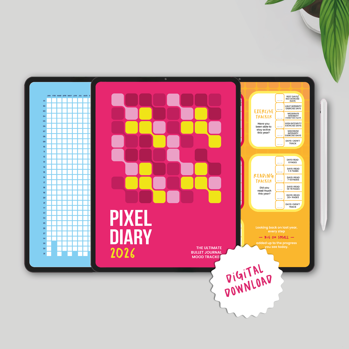 Pixel Diary - DIGITAL DOWNLOAD – Pen & Kartka