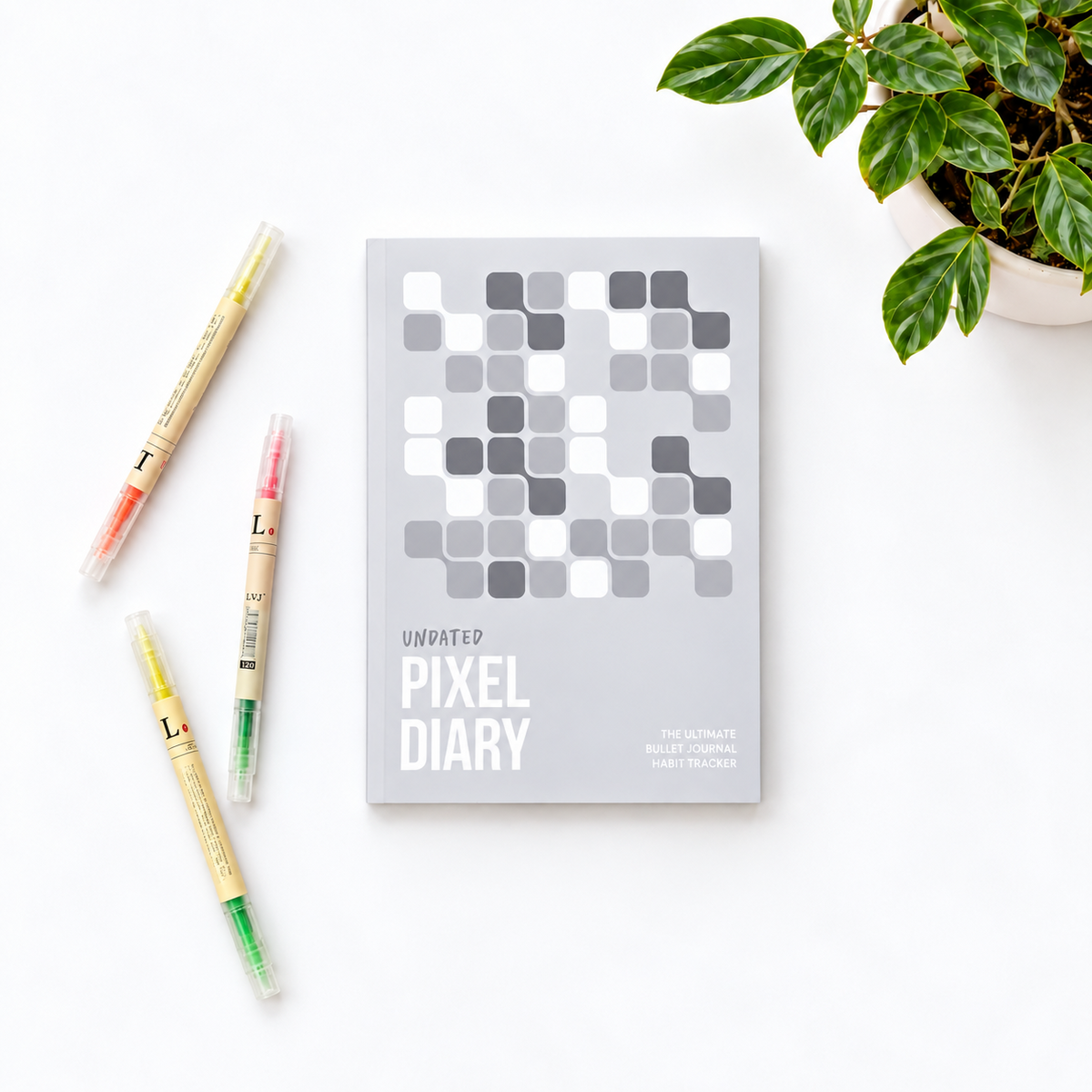 Pixel Diary - UNDATED GREY