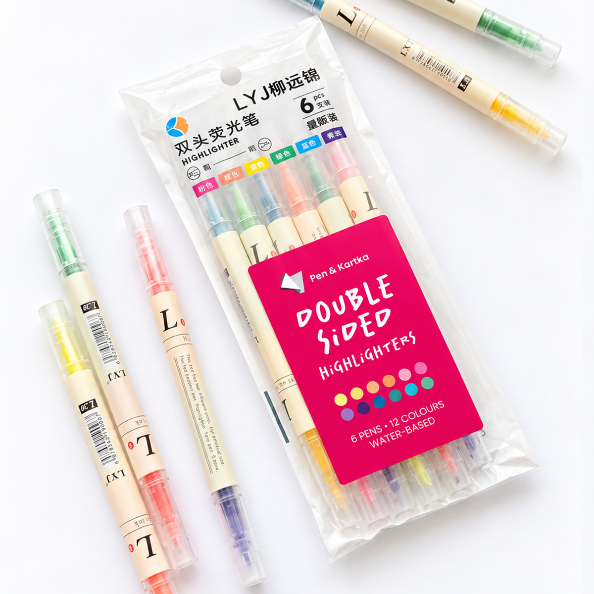 Dual-Tip Highlighter Pens